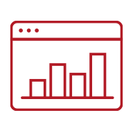 Data Management icon, image representing desktop image with data graph