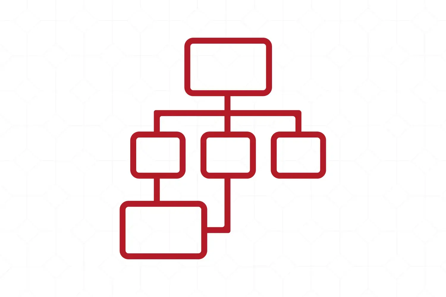 Icon that shows an organization chart